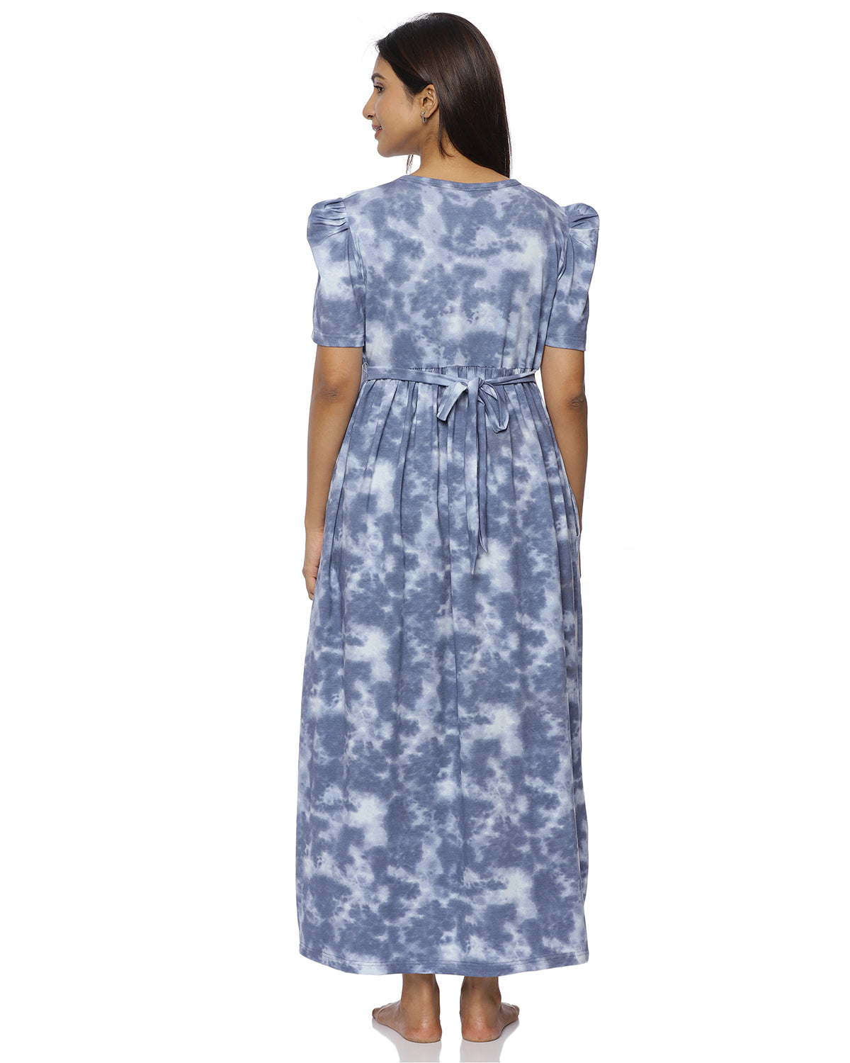 Tiya | Casual Non-Maternity Loungewear - Puff Sleeve | Full Length