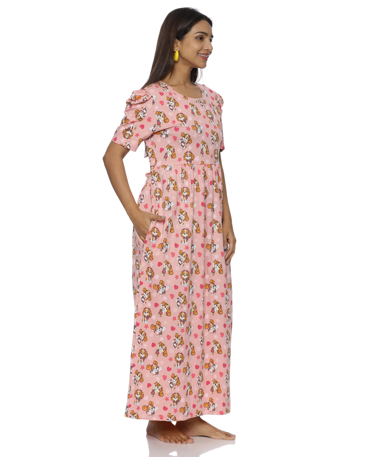 Puppy | Casual Non-Maternity Loungewear - Puff Sleeve | Full Length