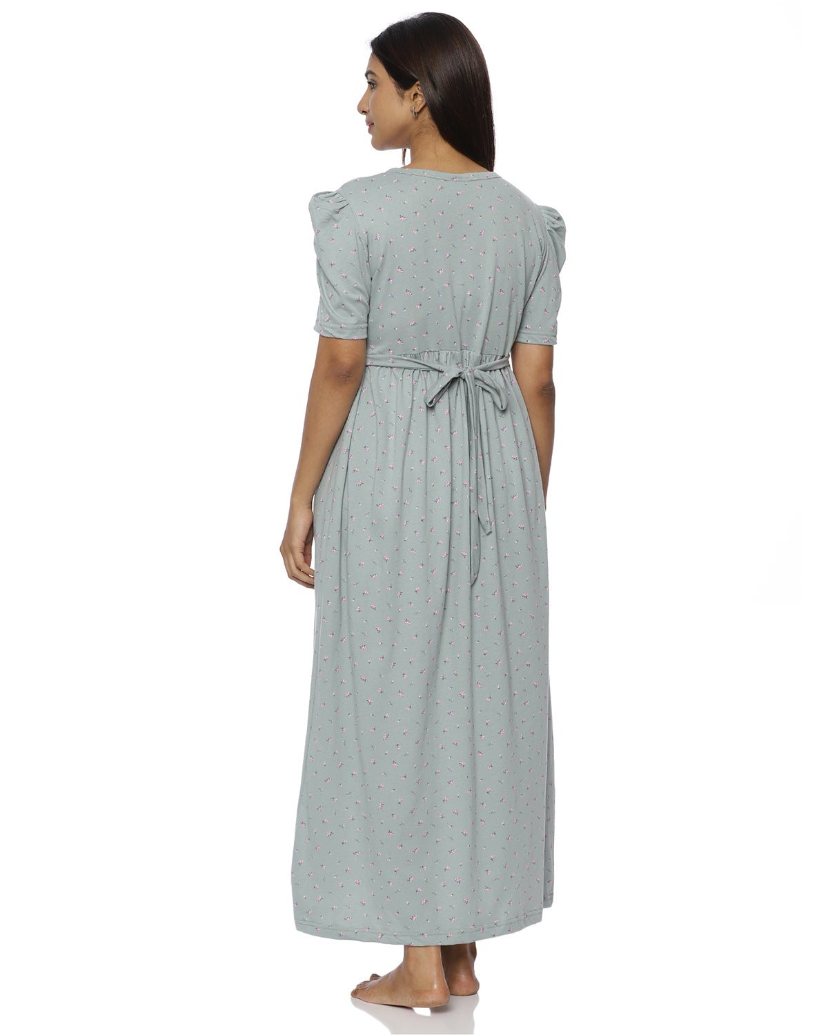 Ruhi | Casual Non-Maternity Loungewear - Puff Sleeve | Full Length