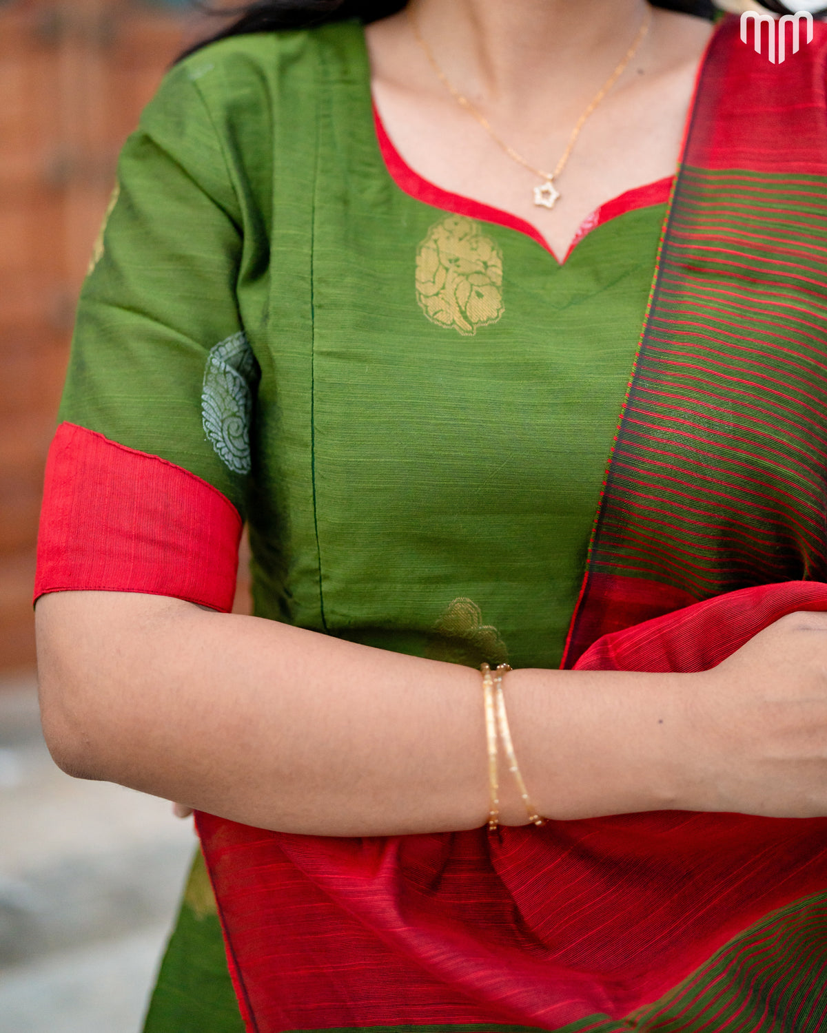 Kayal_V4 Premium Raw Silk Maternity Kurti Set with top cotton lining