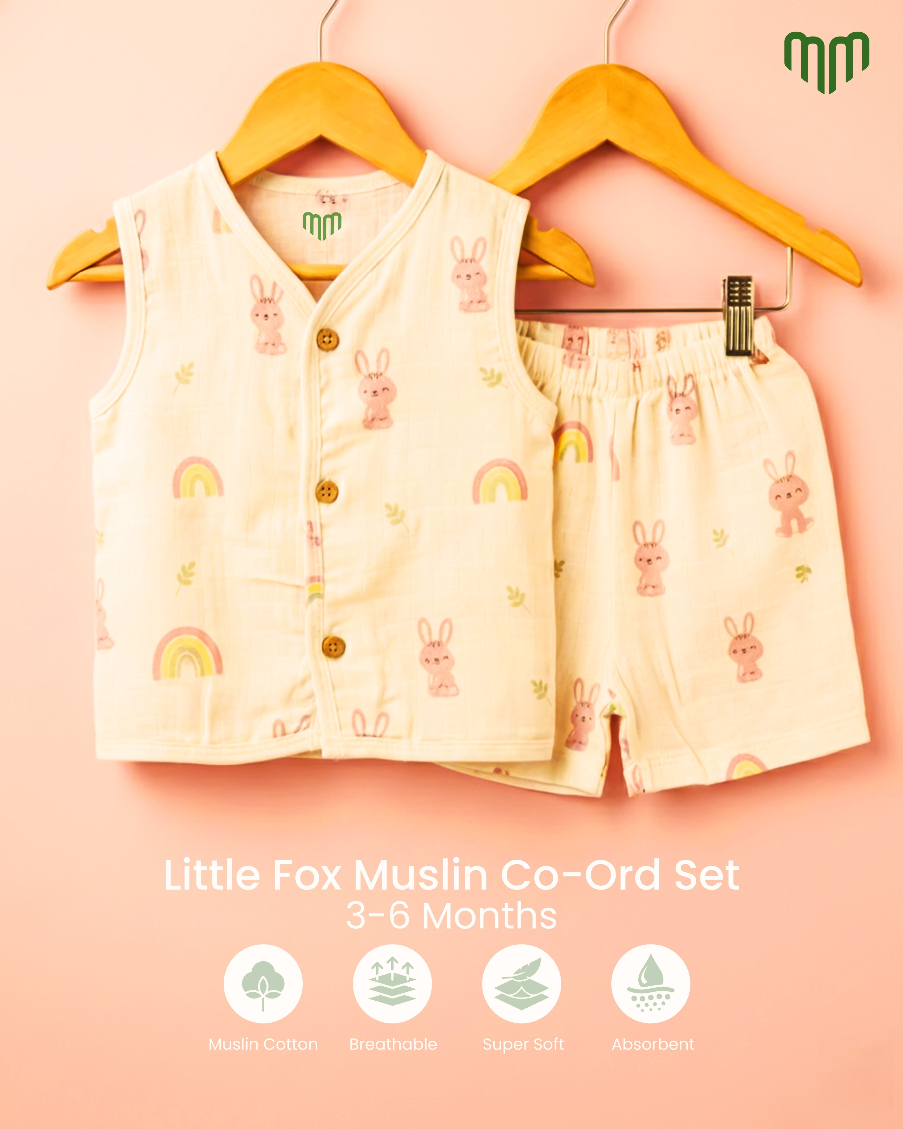 Little Rainbow Muslin Co-ord set