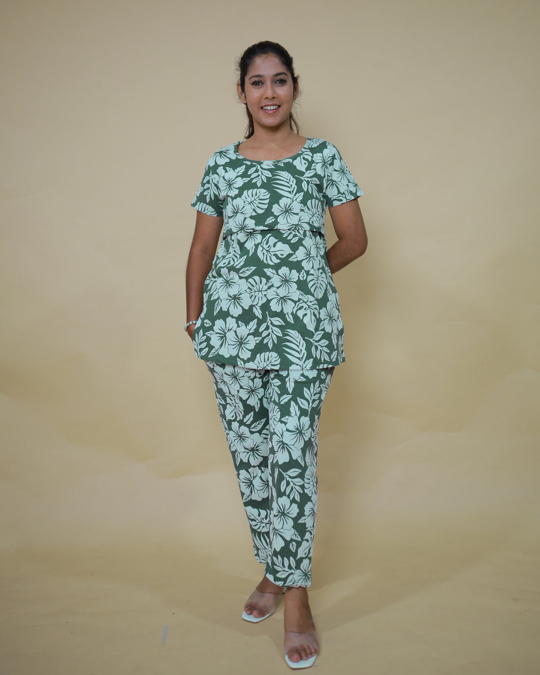 Champa  Zipless Feeding Pant Set