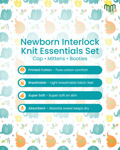 Cap, Mittens and Booties - Pack of 3