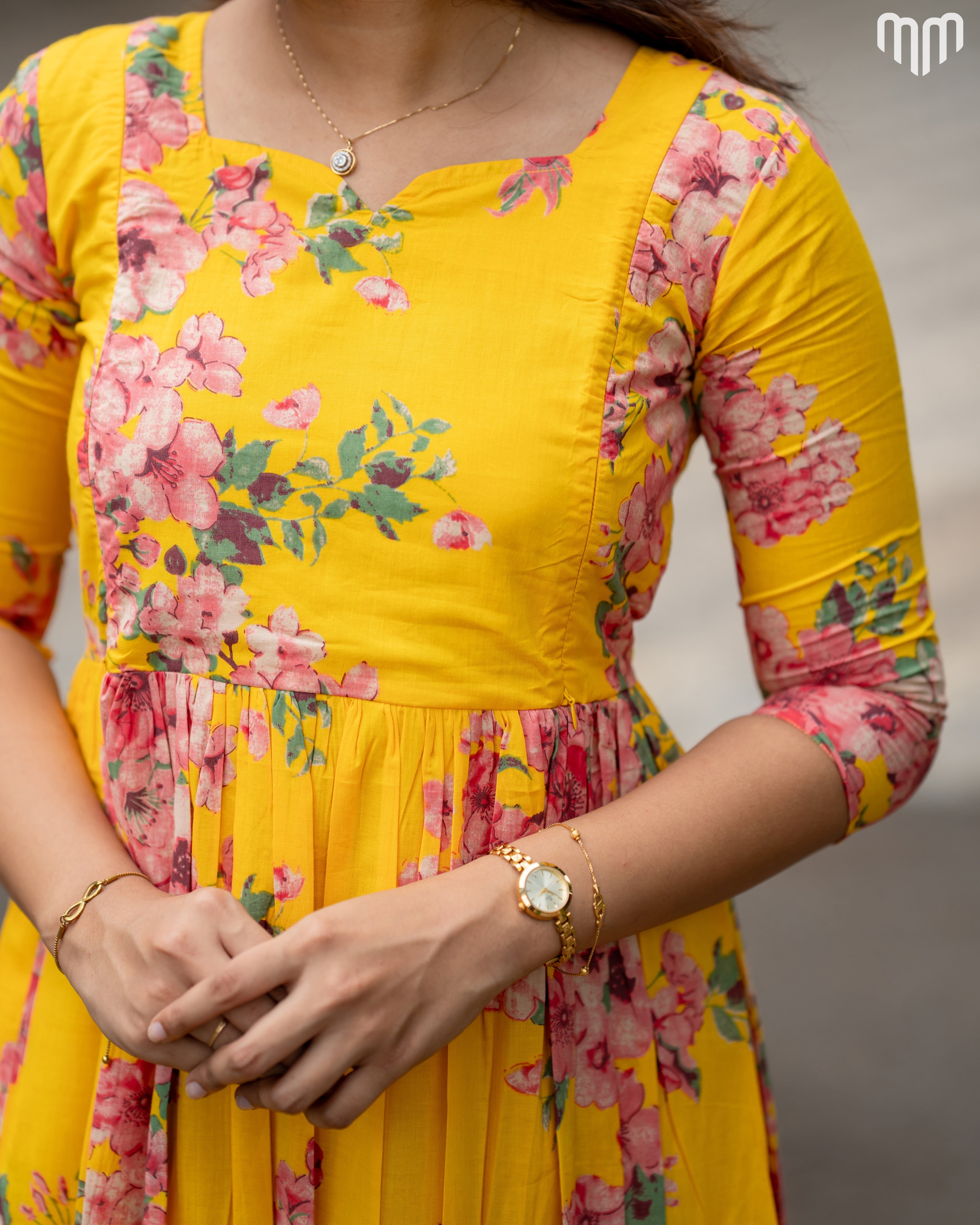Blossom_yellow Maternity Maxi