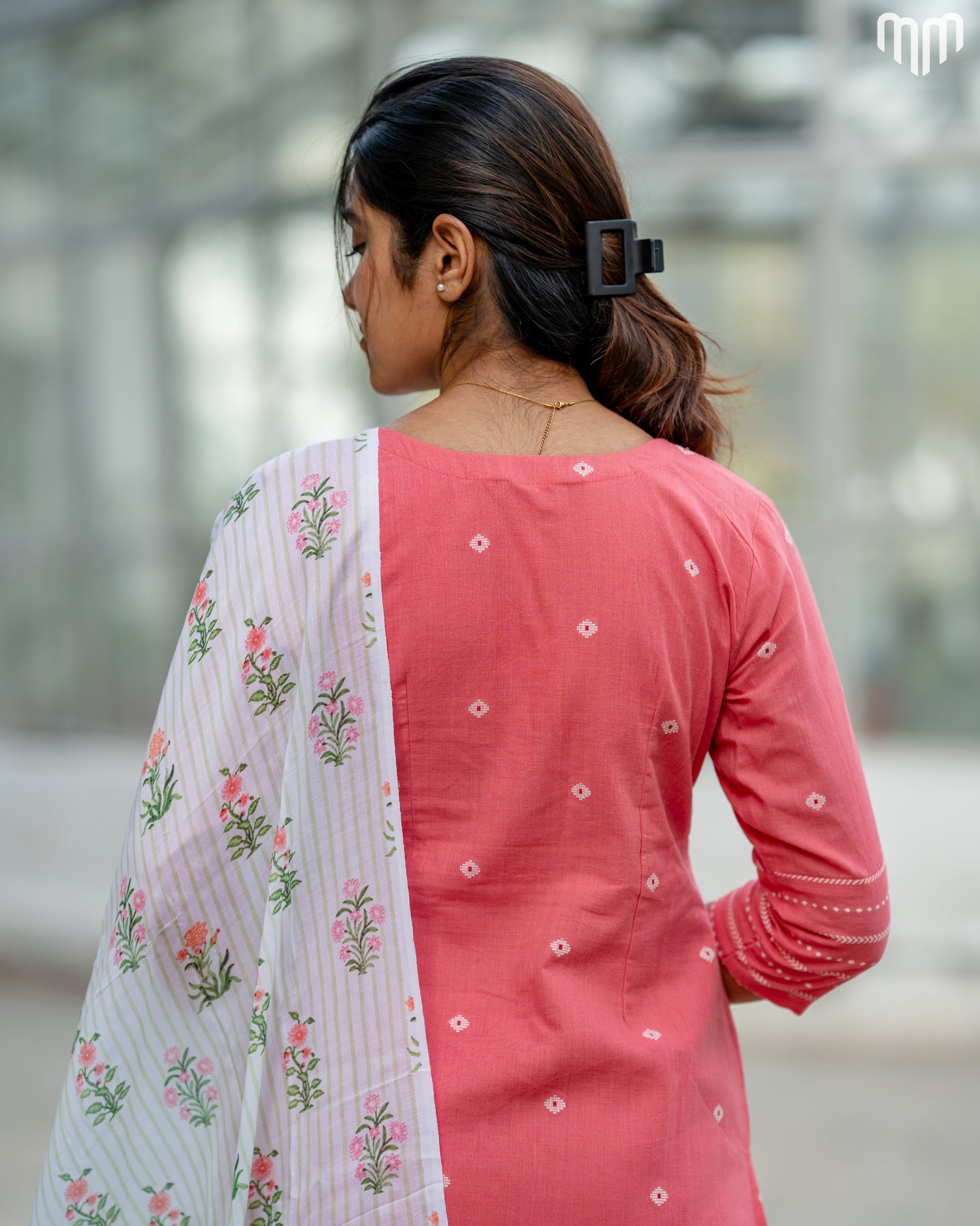 Coral Pretty Maternity Kurti Set