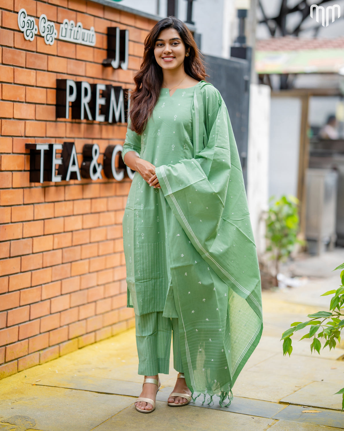 Pastel green Maternity Kurti Set