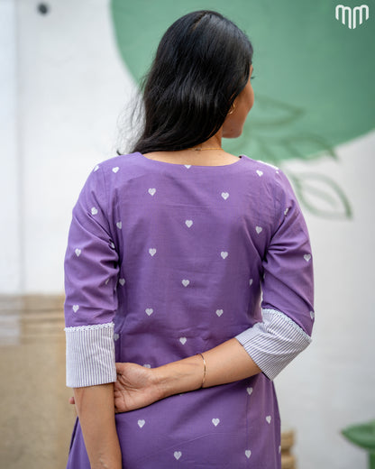Lovely_Purple Maternity Kurti Set