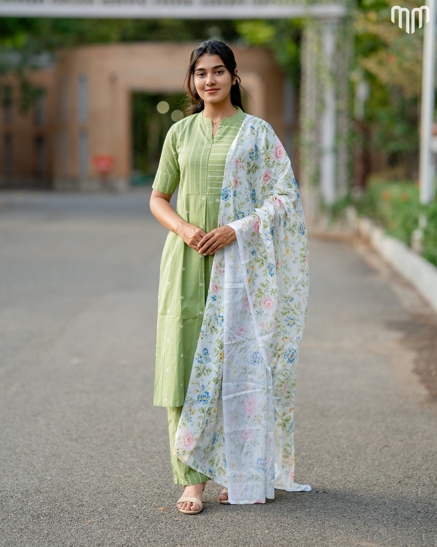 Sage Green Pretty Maternity Kurti Set
