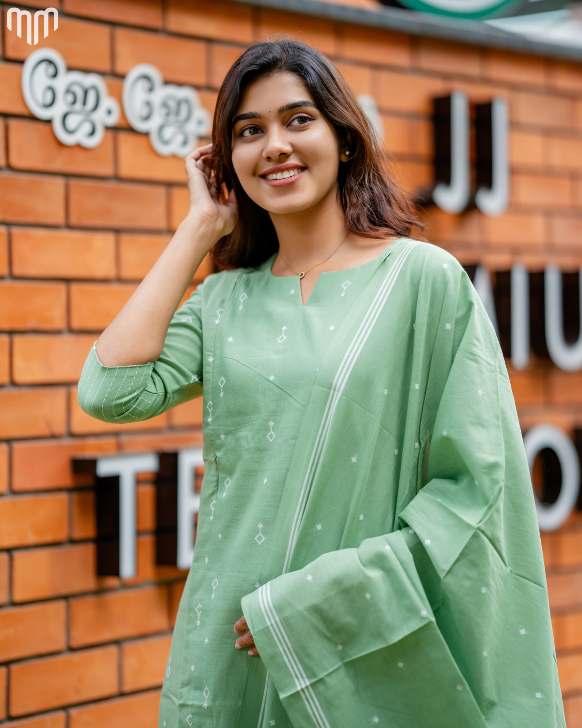 Pastel green Maternity Kurti Set