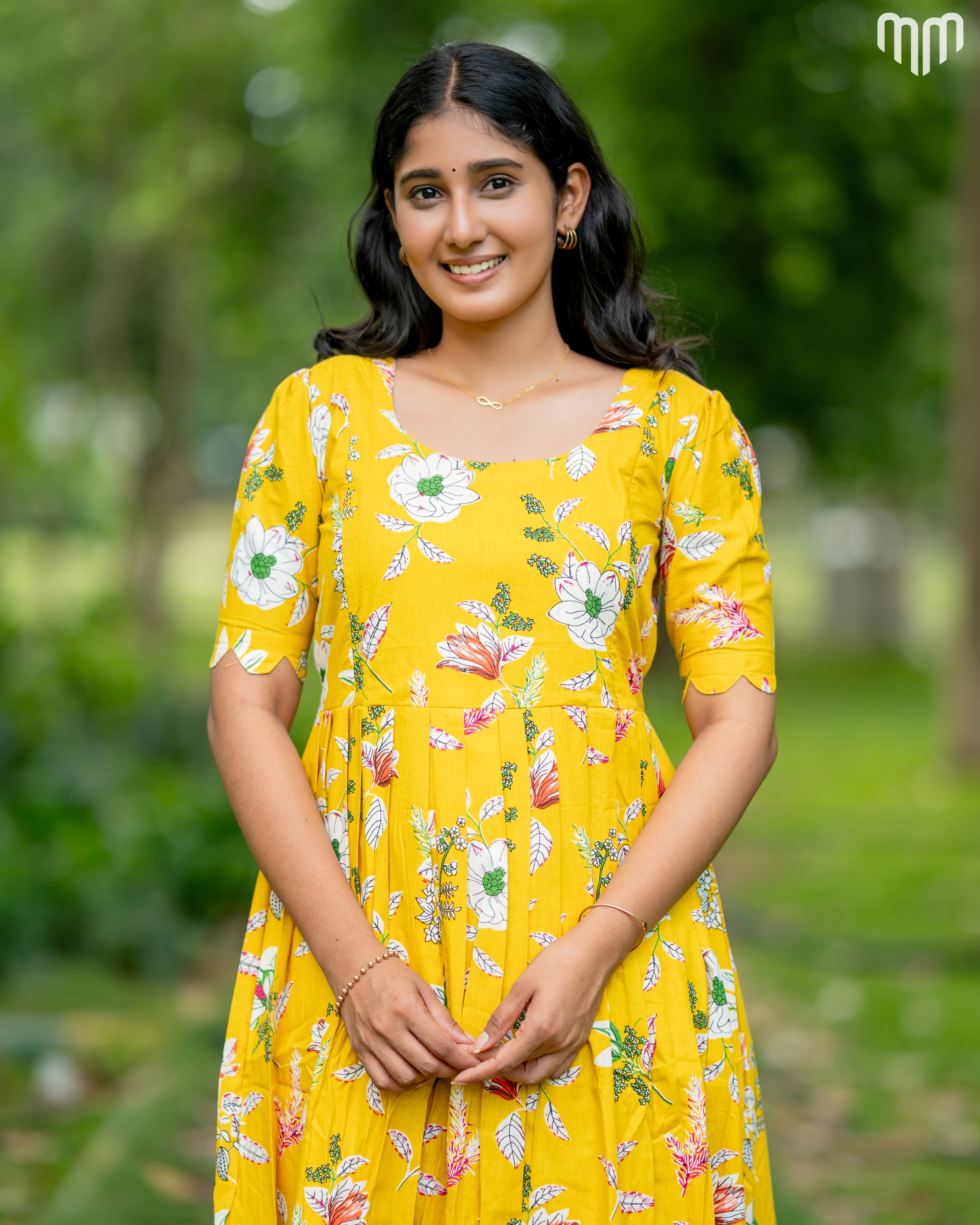 Yellow Floral Maternity Maxi