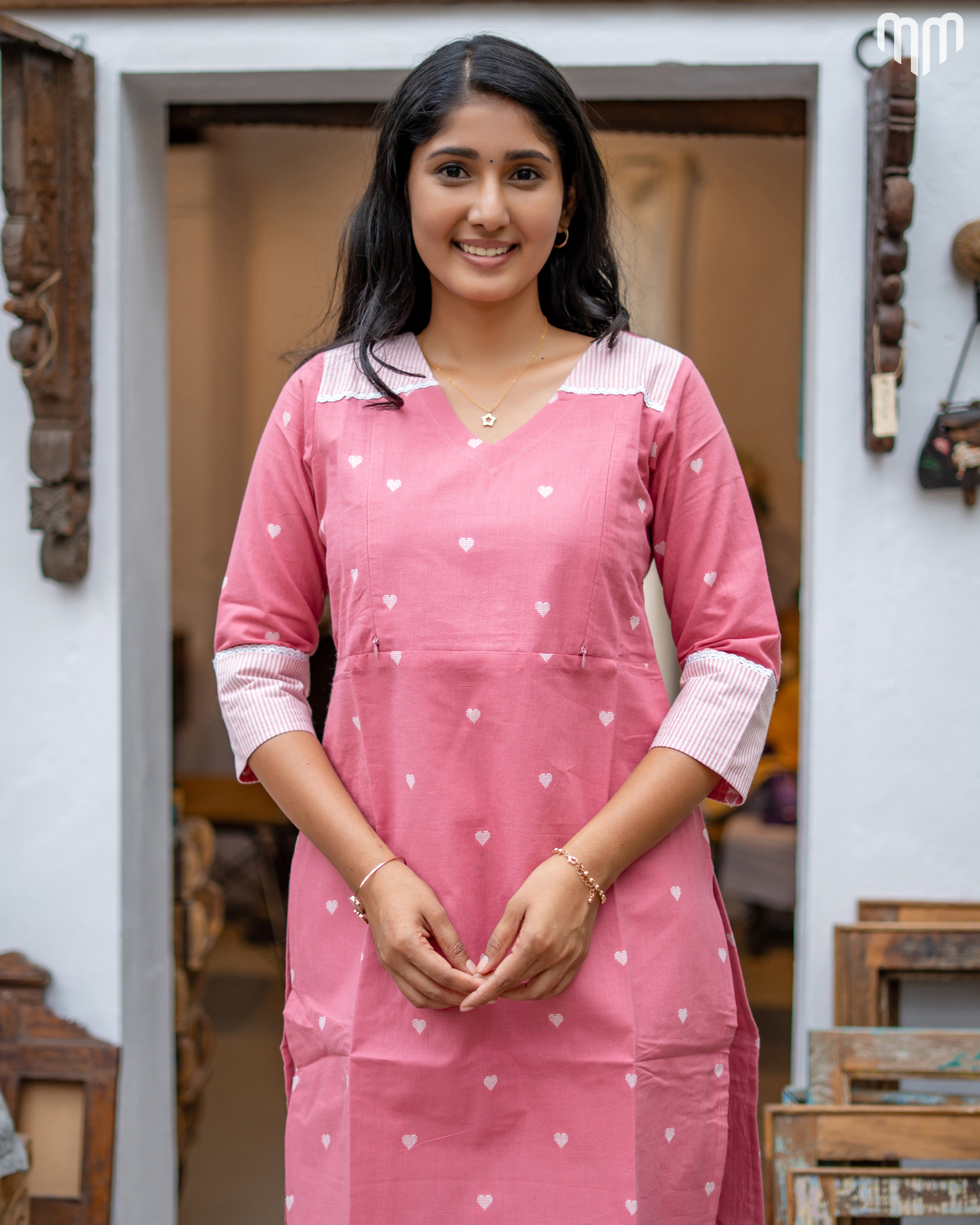 Lovely_Pink Maternity Kurti Set