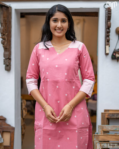 Lovely_Pink Maternity Kurti Set