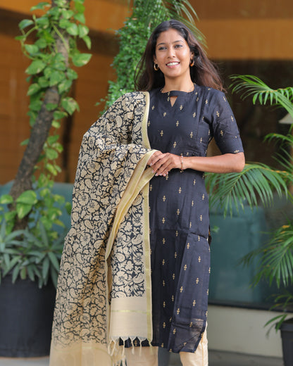 Black_Agalya Maternity Kurti Set