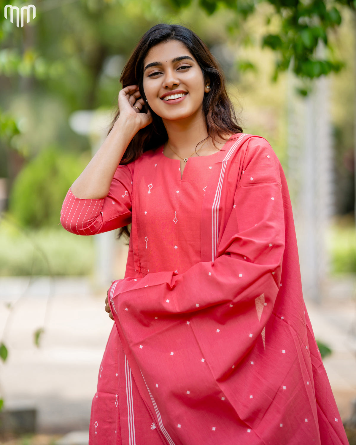 Peach Maternity Kurti Set