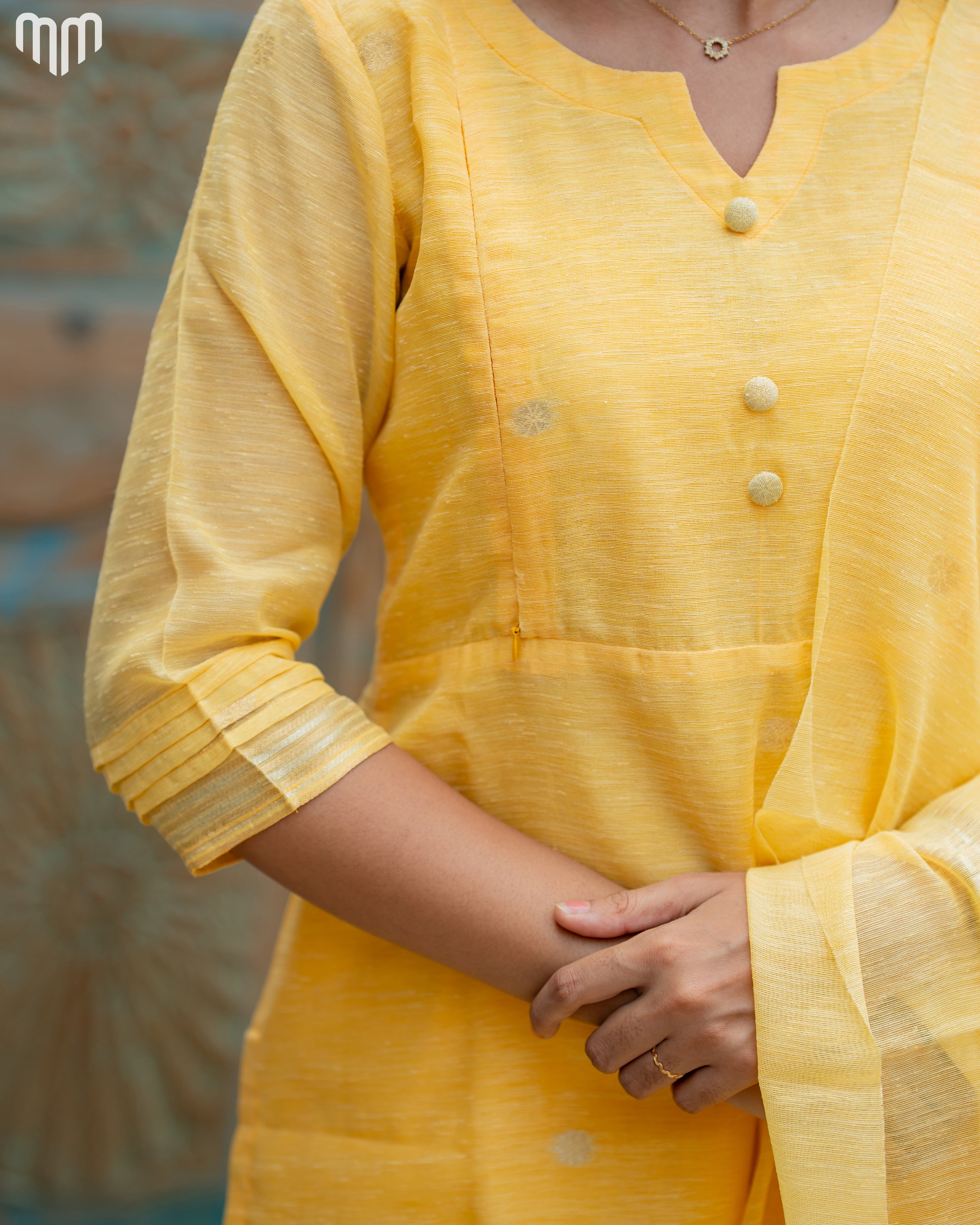 Yellow-Mimee Maternity Kurti Set