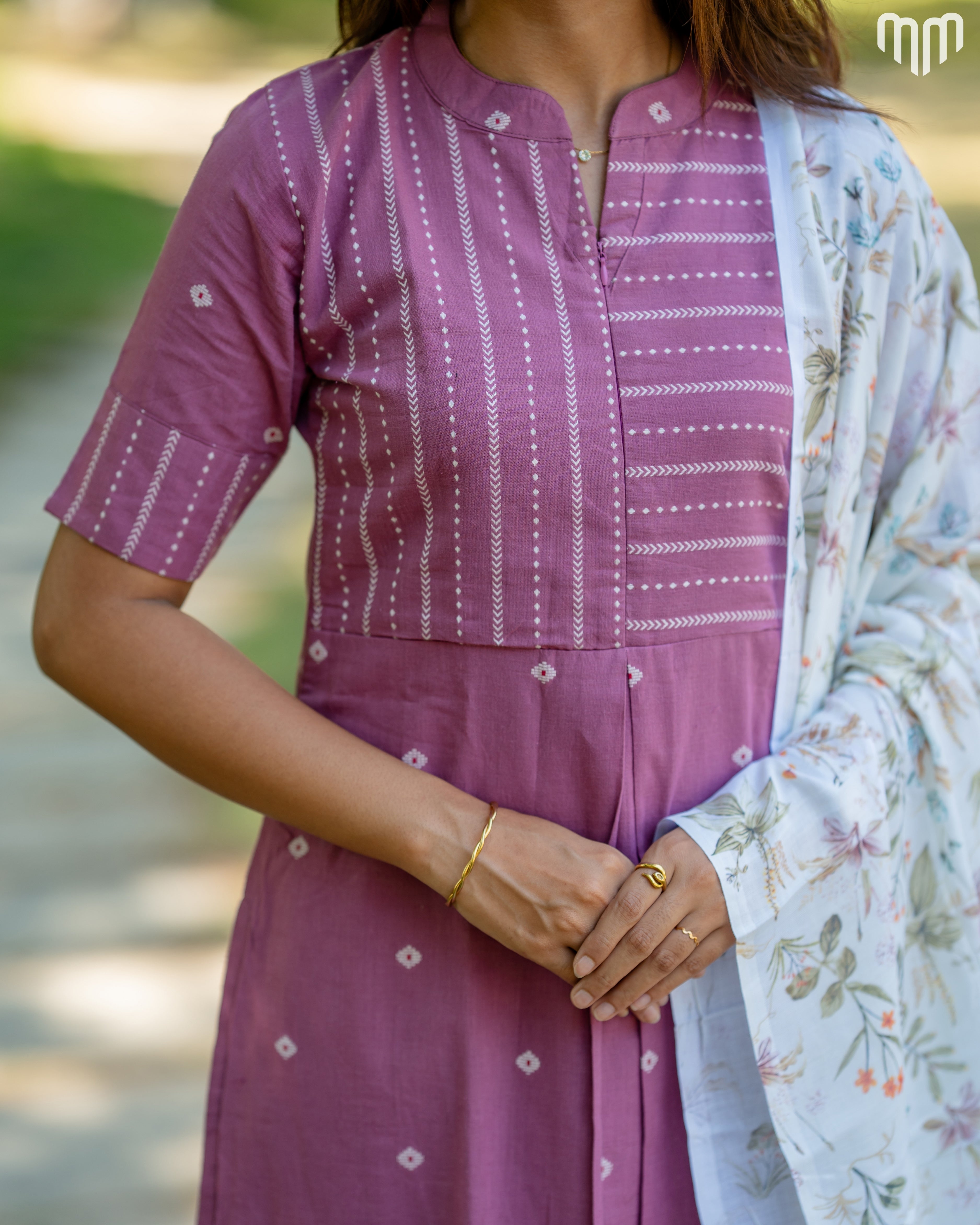 Mauve Pretty Maternity Kurti Set