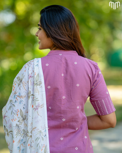 Mauve Pretty Maternity Kurti Set