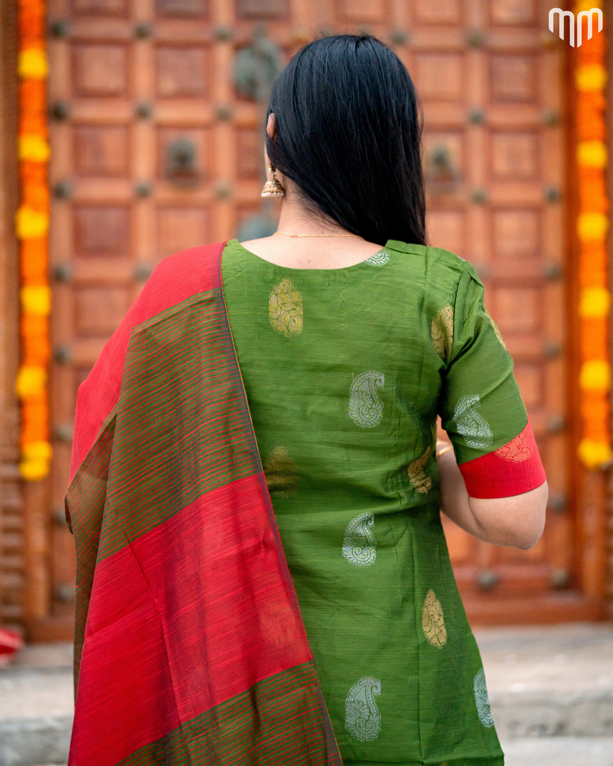 Kayal_V4 Premium Raw Silk Maternity Kurti Set with top cotton lining