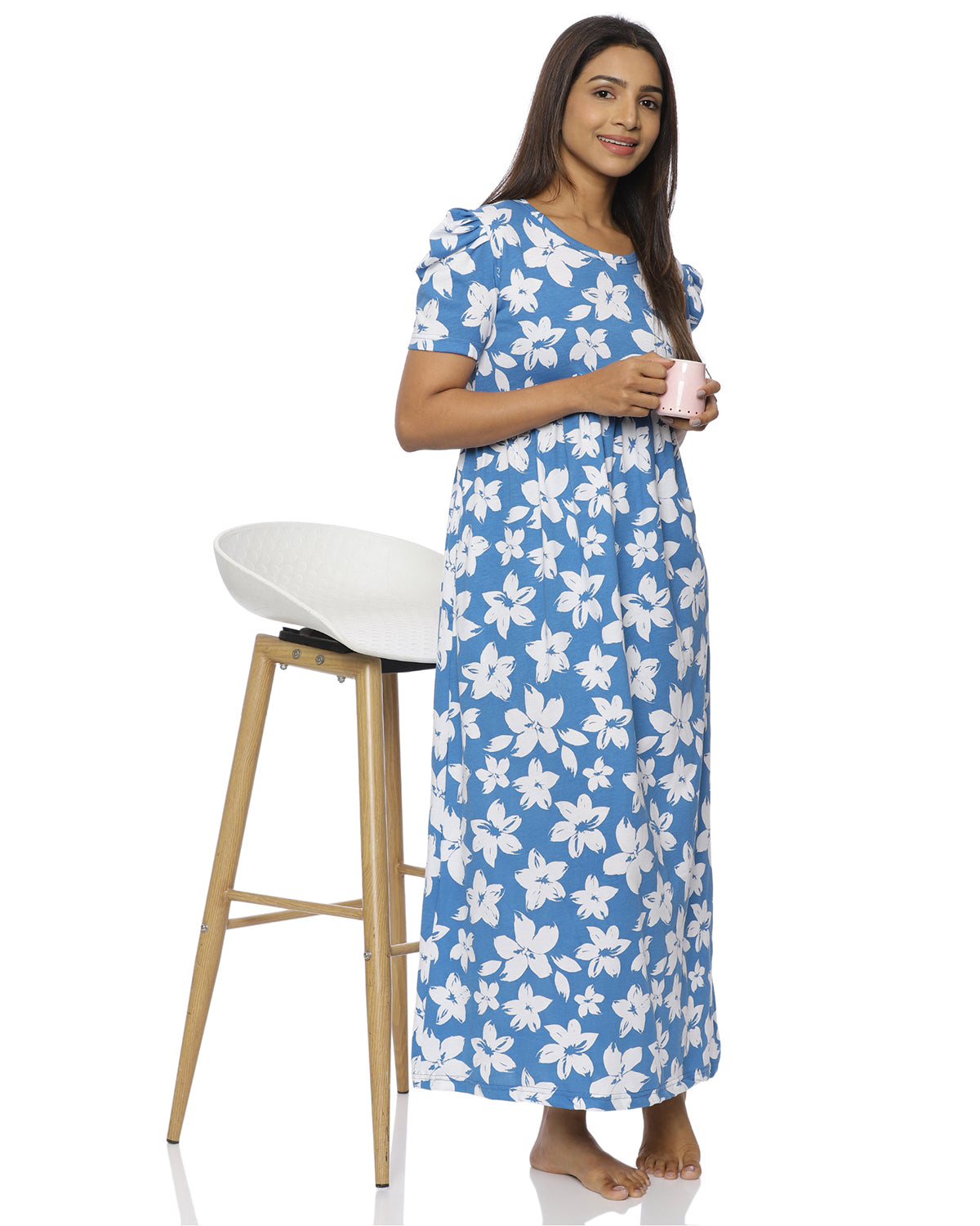 Fusion v2 | Casual Non-Maternity Loungewear - Puff Sleeve | Full Length