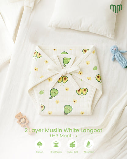 Little Avocada Muslin Nappy