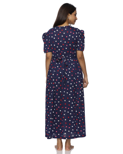 Mirza | Casual Non-Maternity Loungewear - Puff Sleeve | Full Length