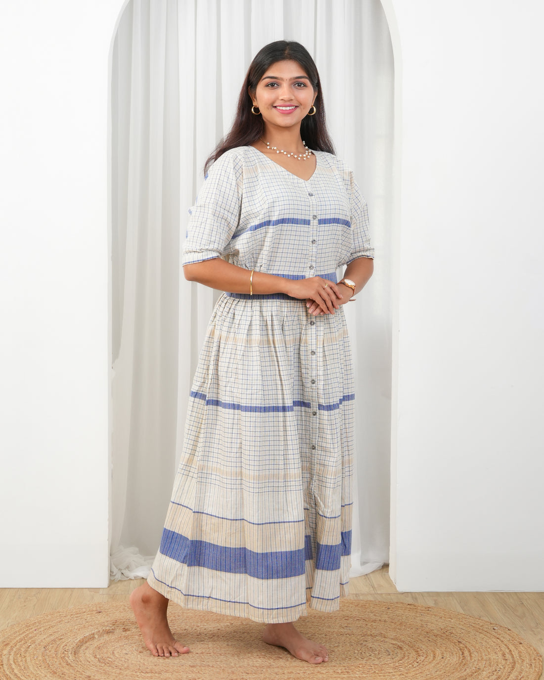 Kaftan Maternity Maxi [Center Button]