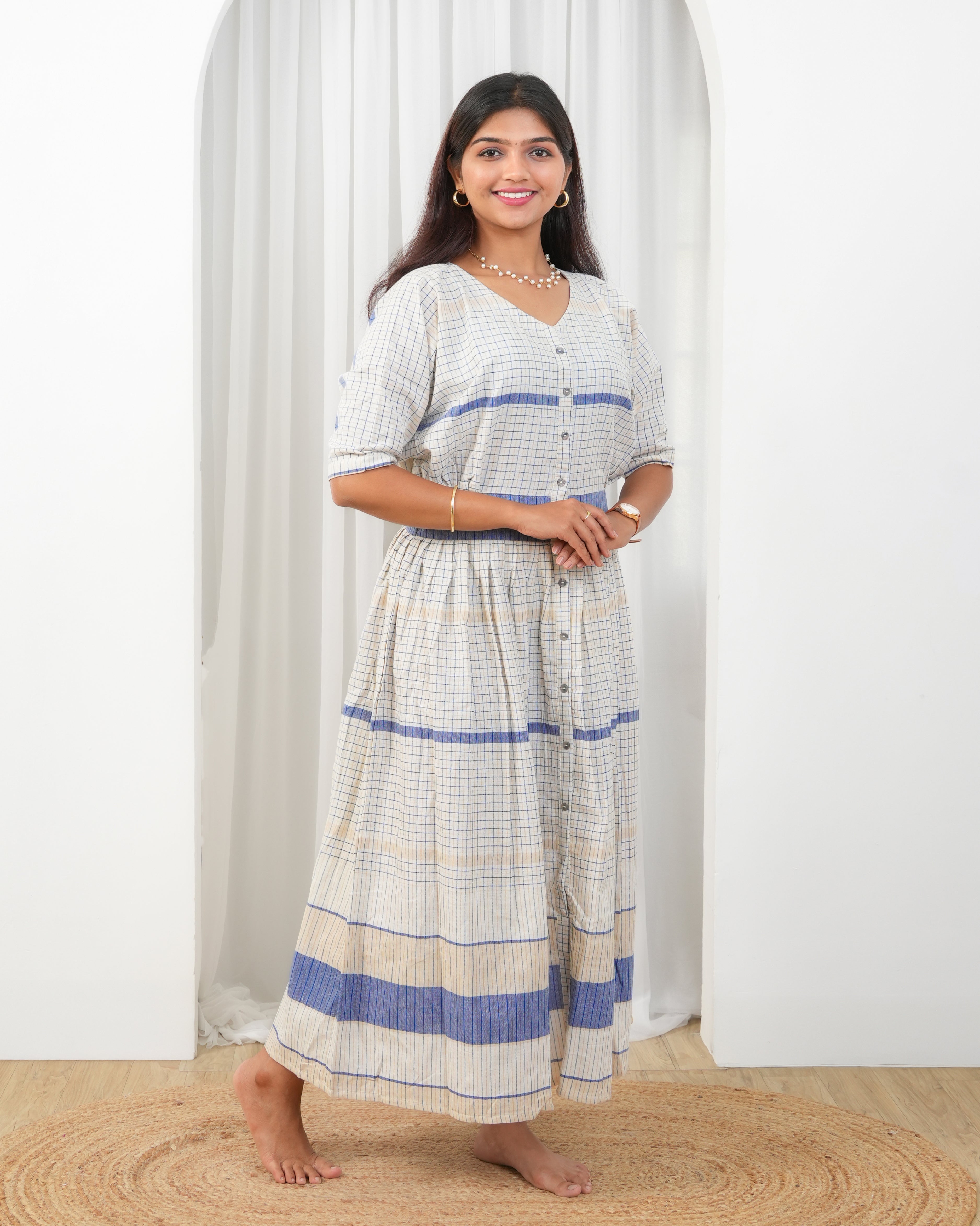 Kaftan Maternity Maxi [Center Button]