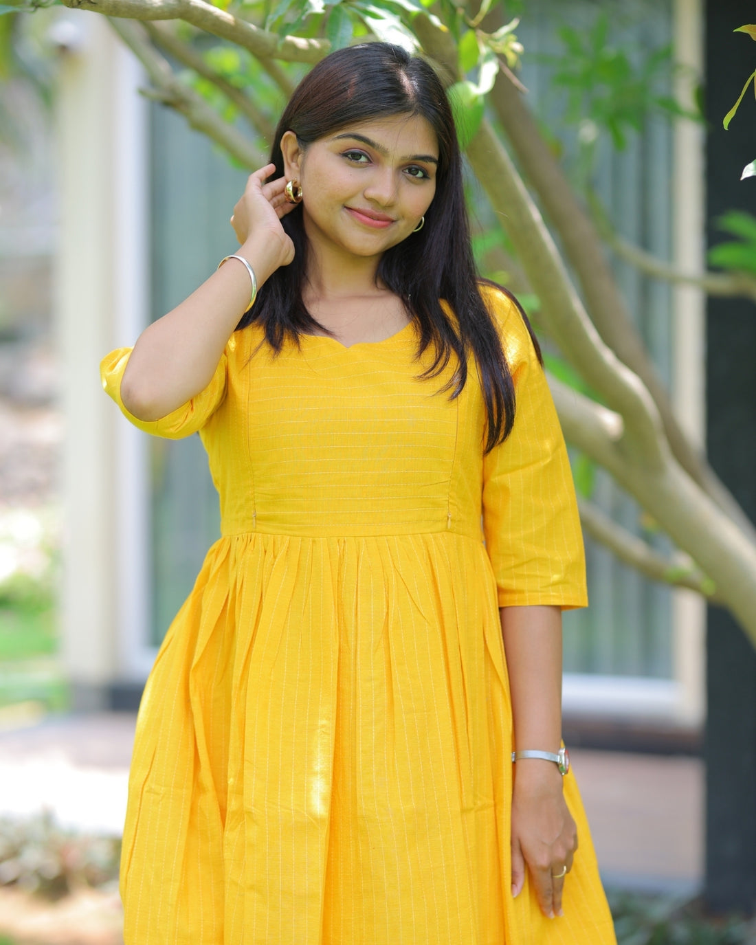 Manjal_lines | Maternity Maxi with Full Lining [Double Side Zips]