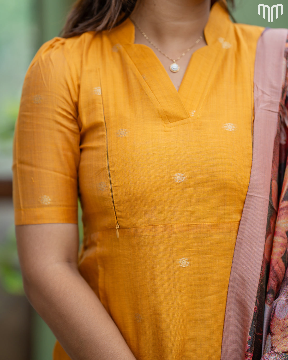 Jamdhani Silk_Golden Maternity Kurti &amp; Dupatta