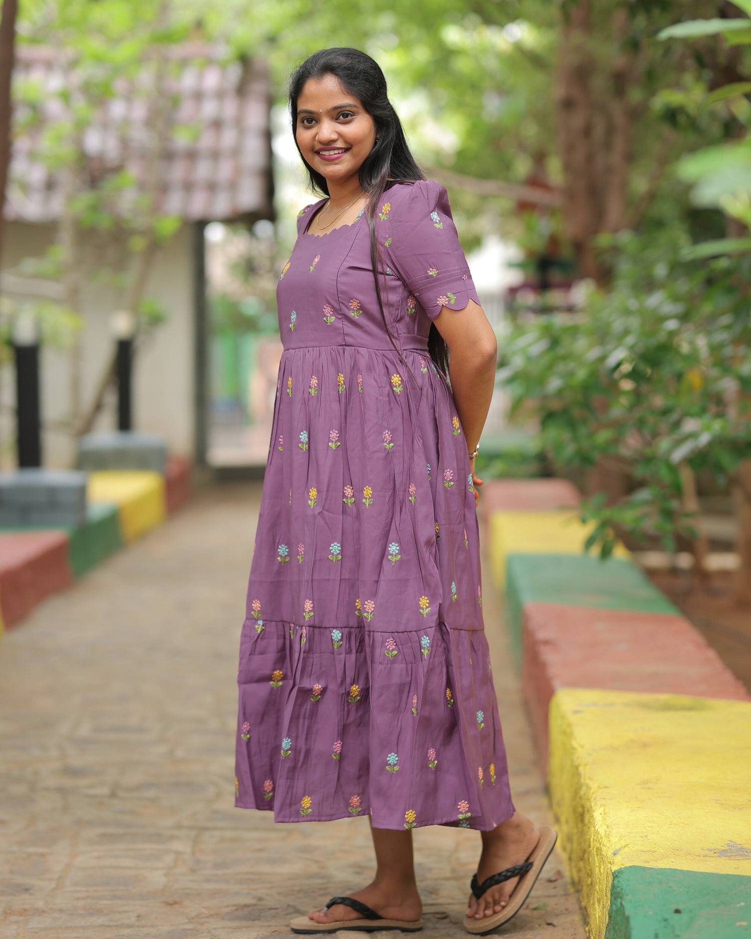 Roman Silk_V6 Maternity Maxi