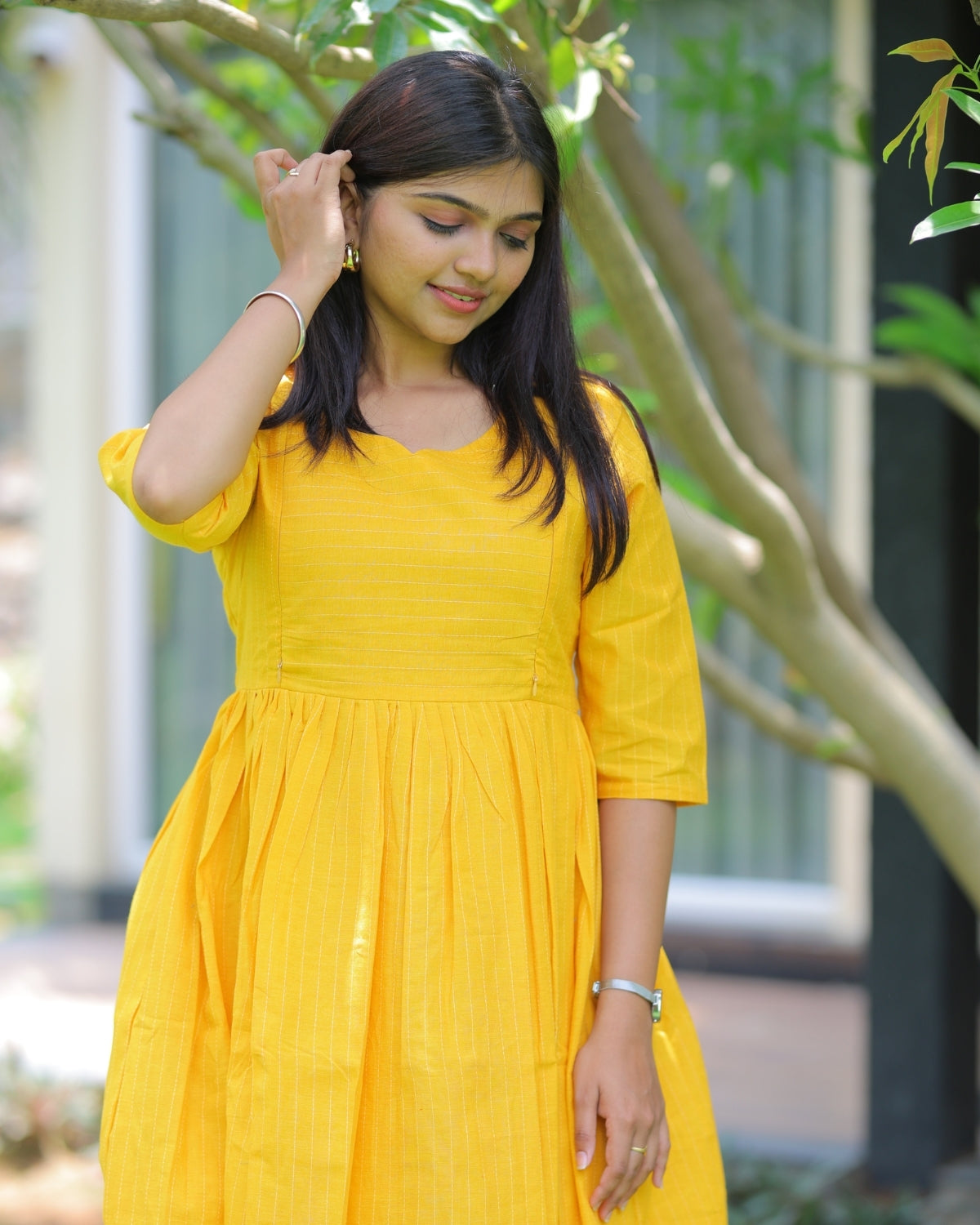Manjal_lines | Maternity Maxi with Full Lining [Double Side Zips]