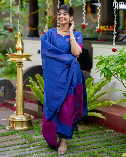 Kayal_V2 Premium Raw Silk Maternity Kurti Set with top cotton lining