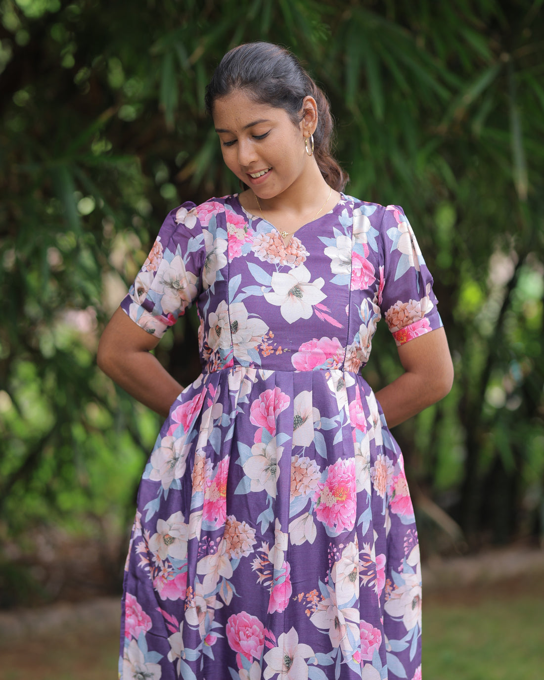 Kuzhali | Maternity Maxi with Full Lining [Double Side Zips]