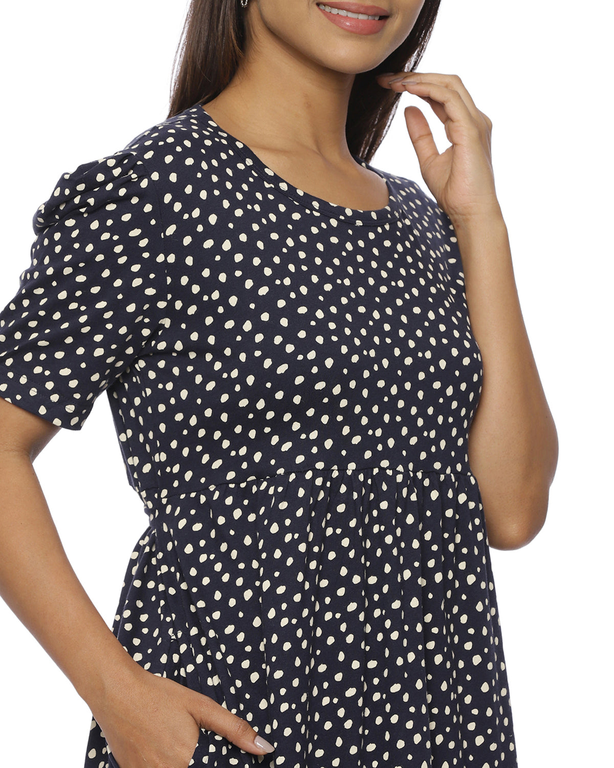 Laya | Casual Non-Maternity Loungewear - Puff Sleeve | Full Length