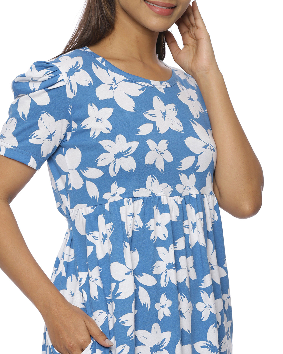 Fusion v2 | Casual Non-Maternity Loungewear - Puff Sleeve | Full Length