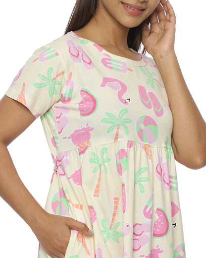 Flamingo Casual Loungewear - Full Length