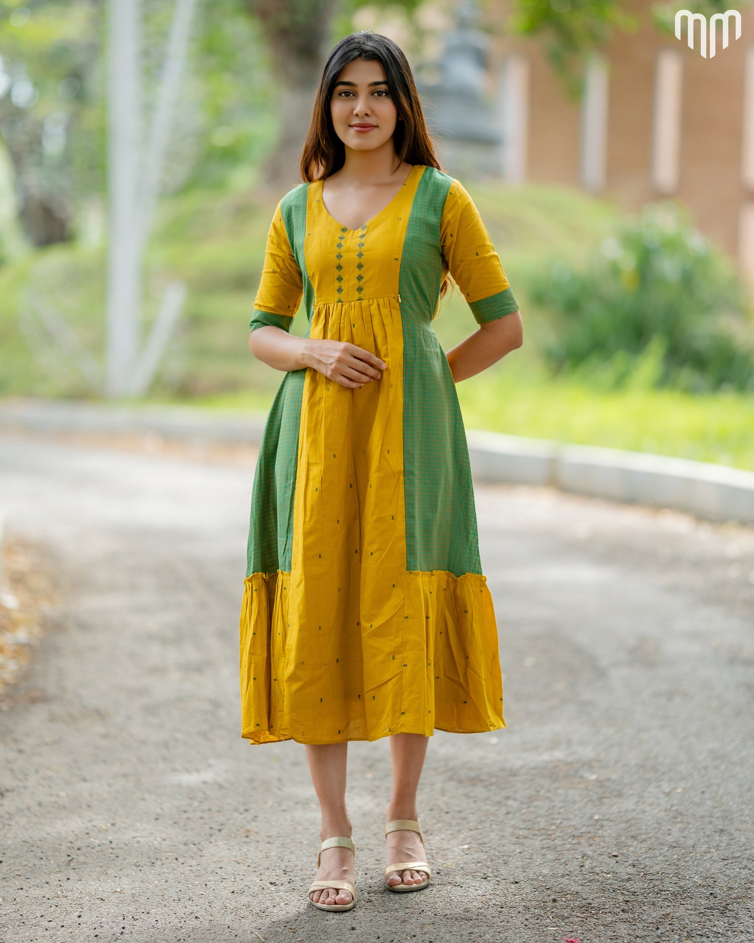 Niharika Handloom Cotton Maternity Maxi
