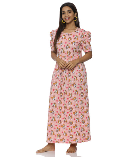 Puppy | Casual Non-Maternity Loungewear - Puff Sleeve | Full Length