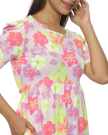 Suba | Casual Non-Maternity Loungewear - Puff Sleeve | Full Length