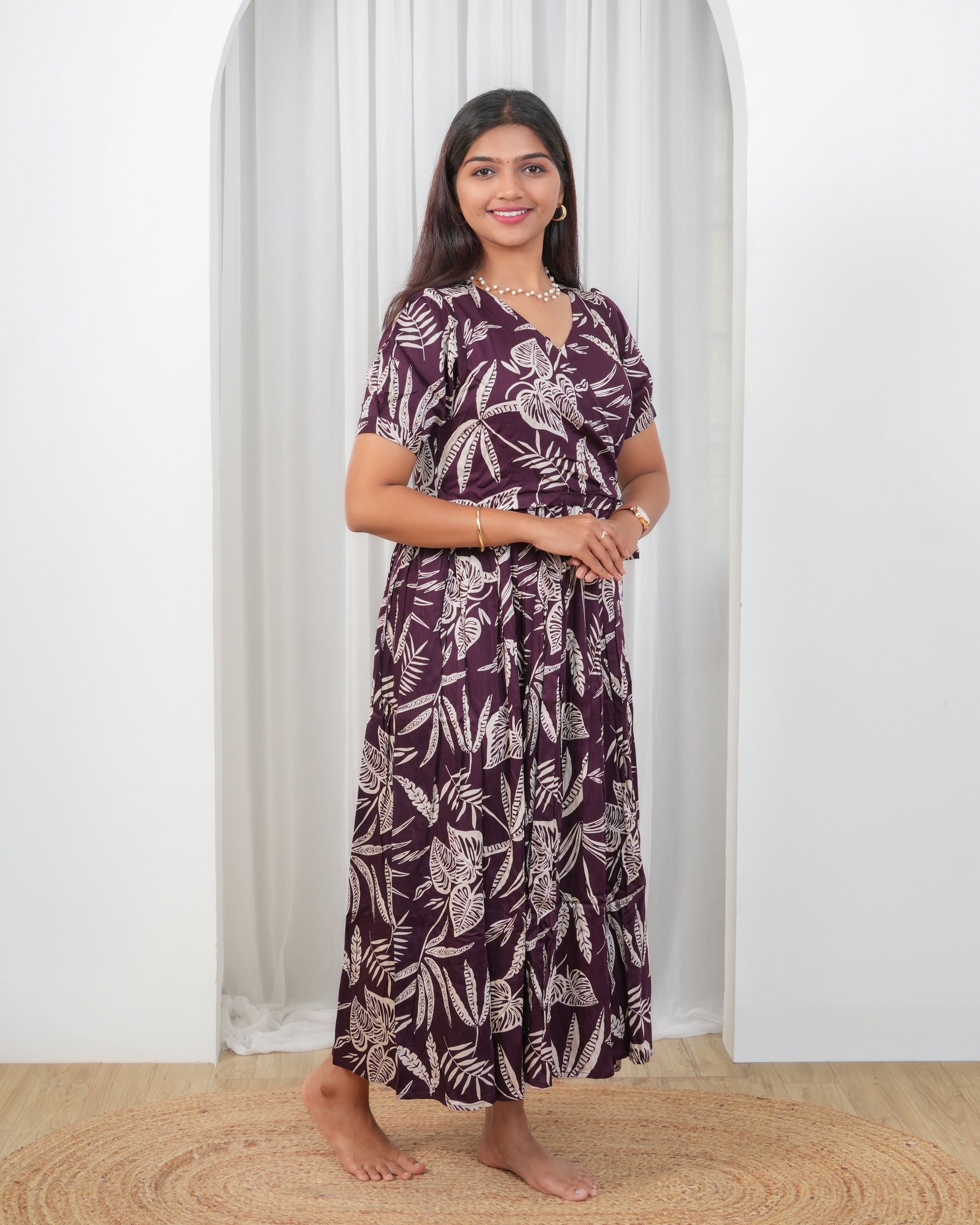 Wine Wrap Maternity Maxi