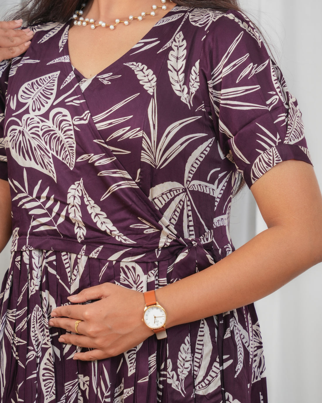 Wine Wrap Maternity Maxi