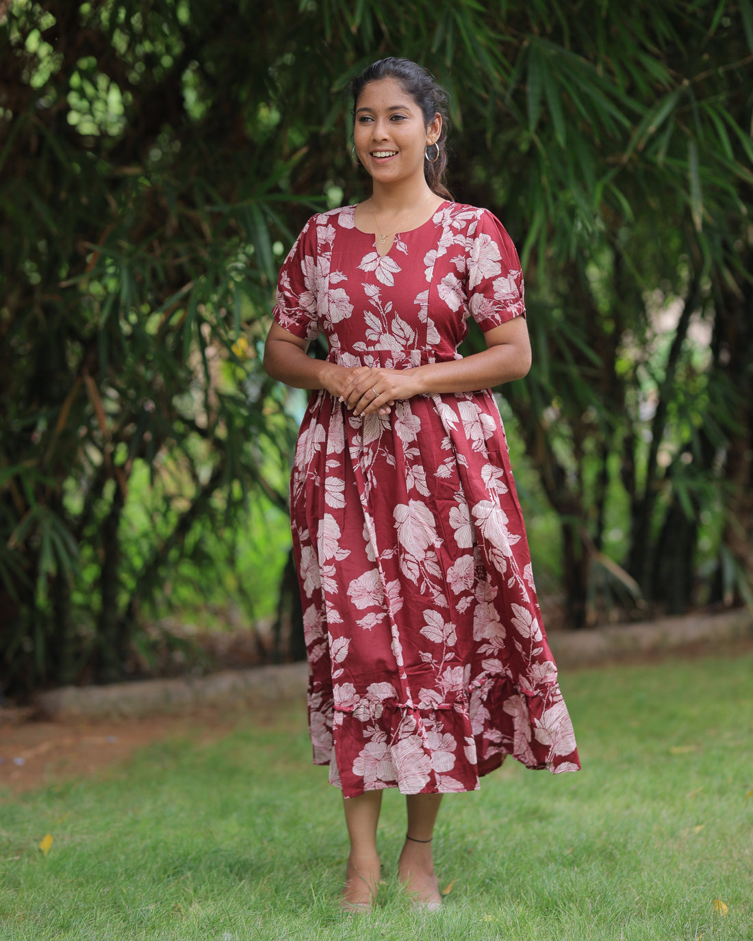 Aadya Maternity Maxi [Double Side Zips]