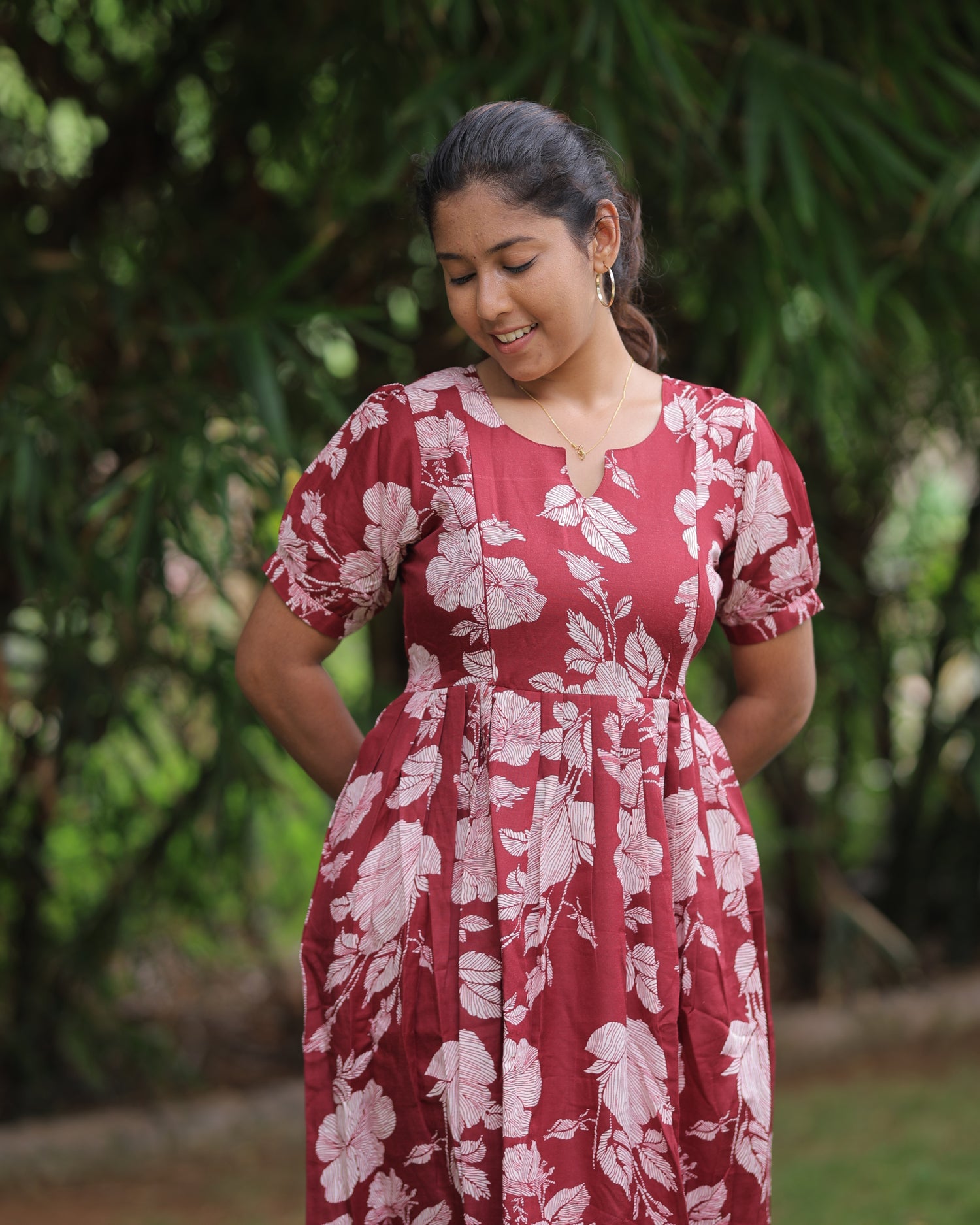 Aadya Maternity Maxi [Double Side Zips]