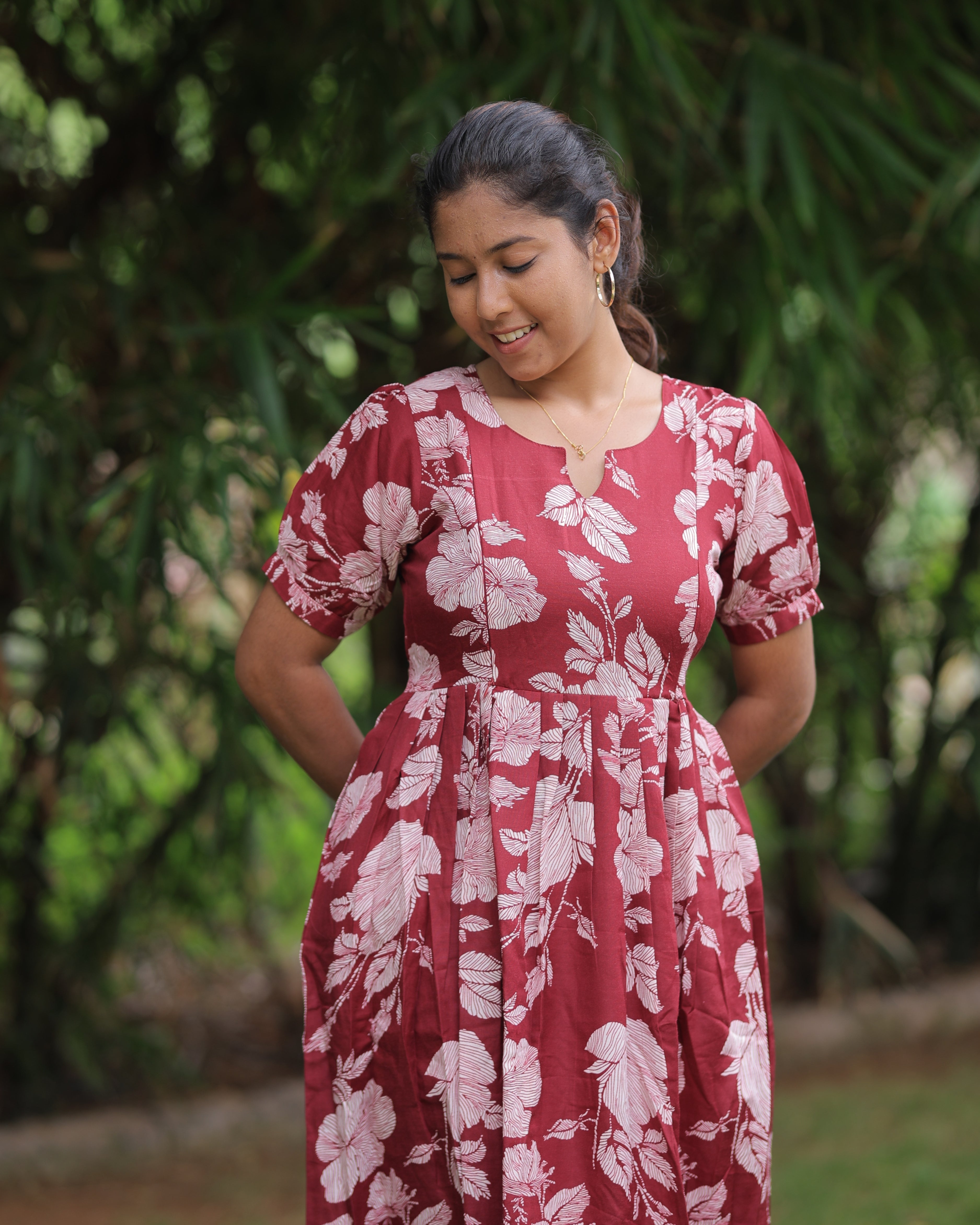 Aadya Maternity Maxi [Double Side Zips]