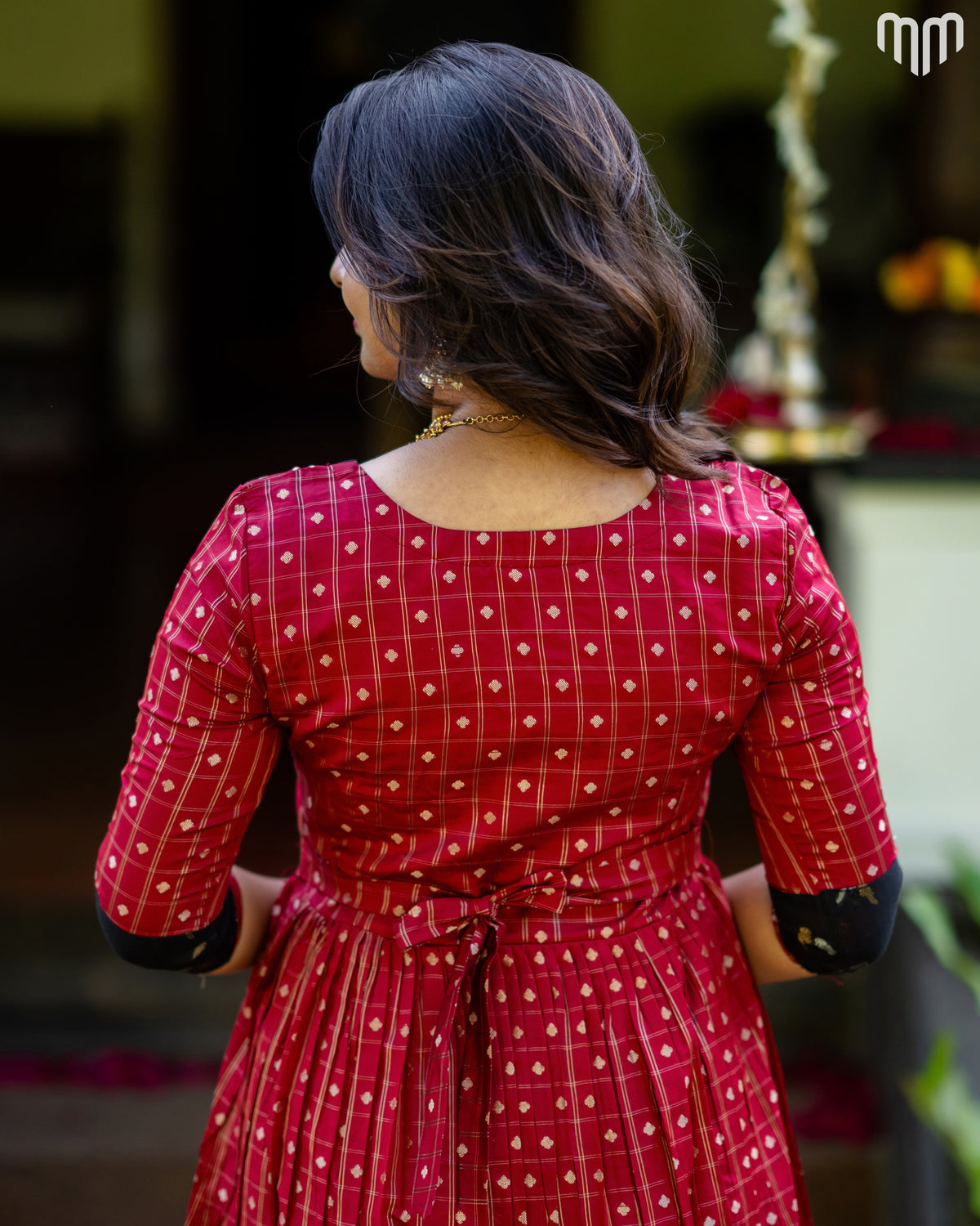 Meenakshi_V2 Silk Maternity Maxi with Full Cotton Lining
