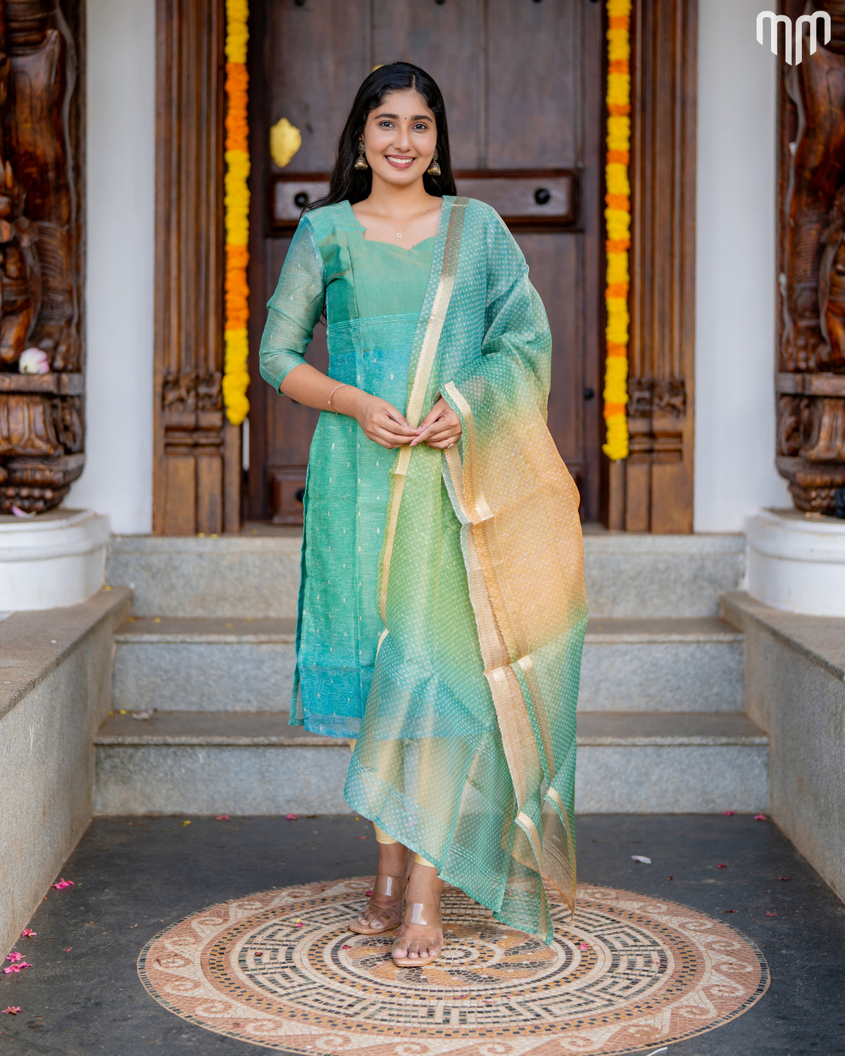 Reva Maternity Kurti Set - Top with Cotton Lining &amp; Dupatta