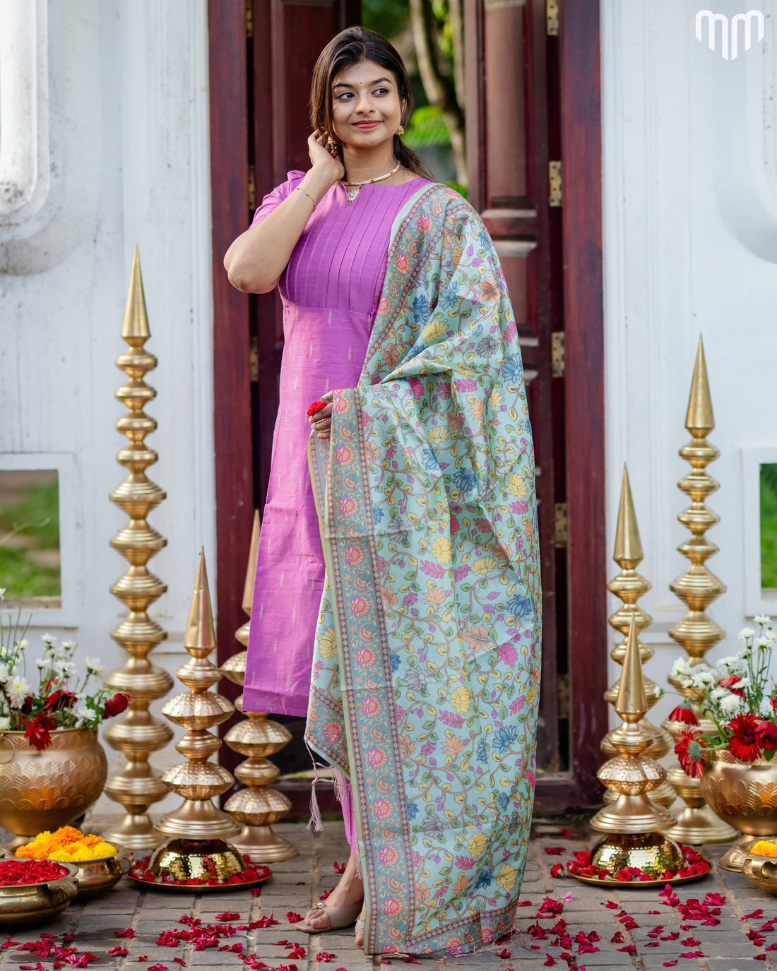 Yazhini Premium Raw Silk Maternity Kurti Set with top cotton lining