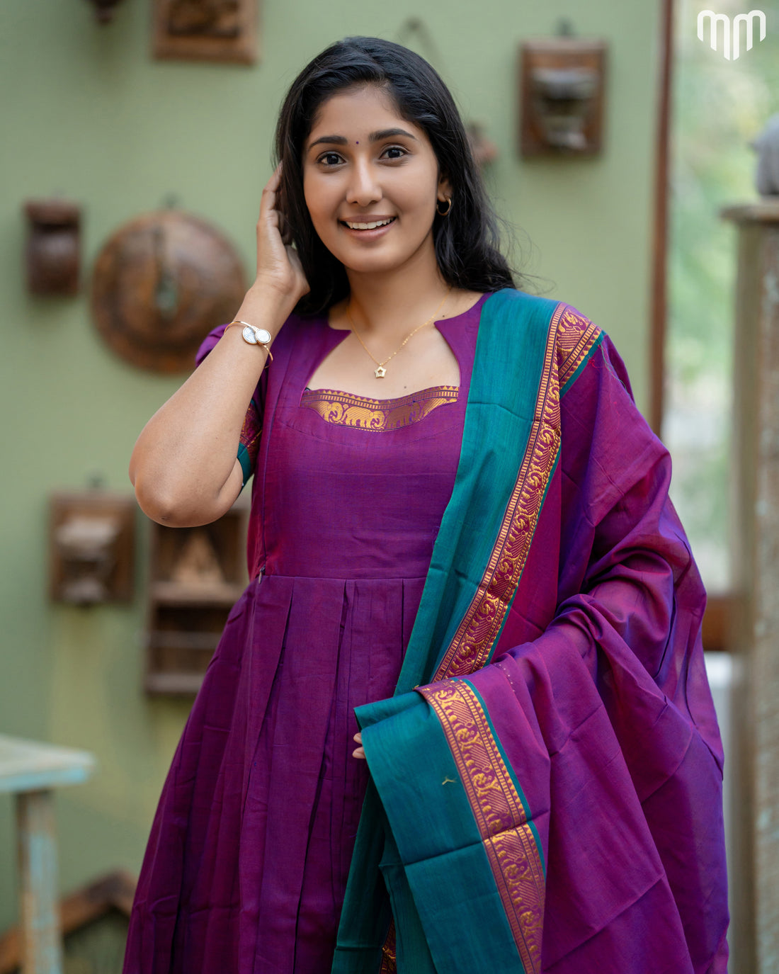 Narayanapet_V3 Maternity Maxi With Dupatta