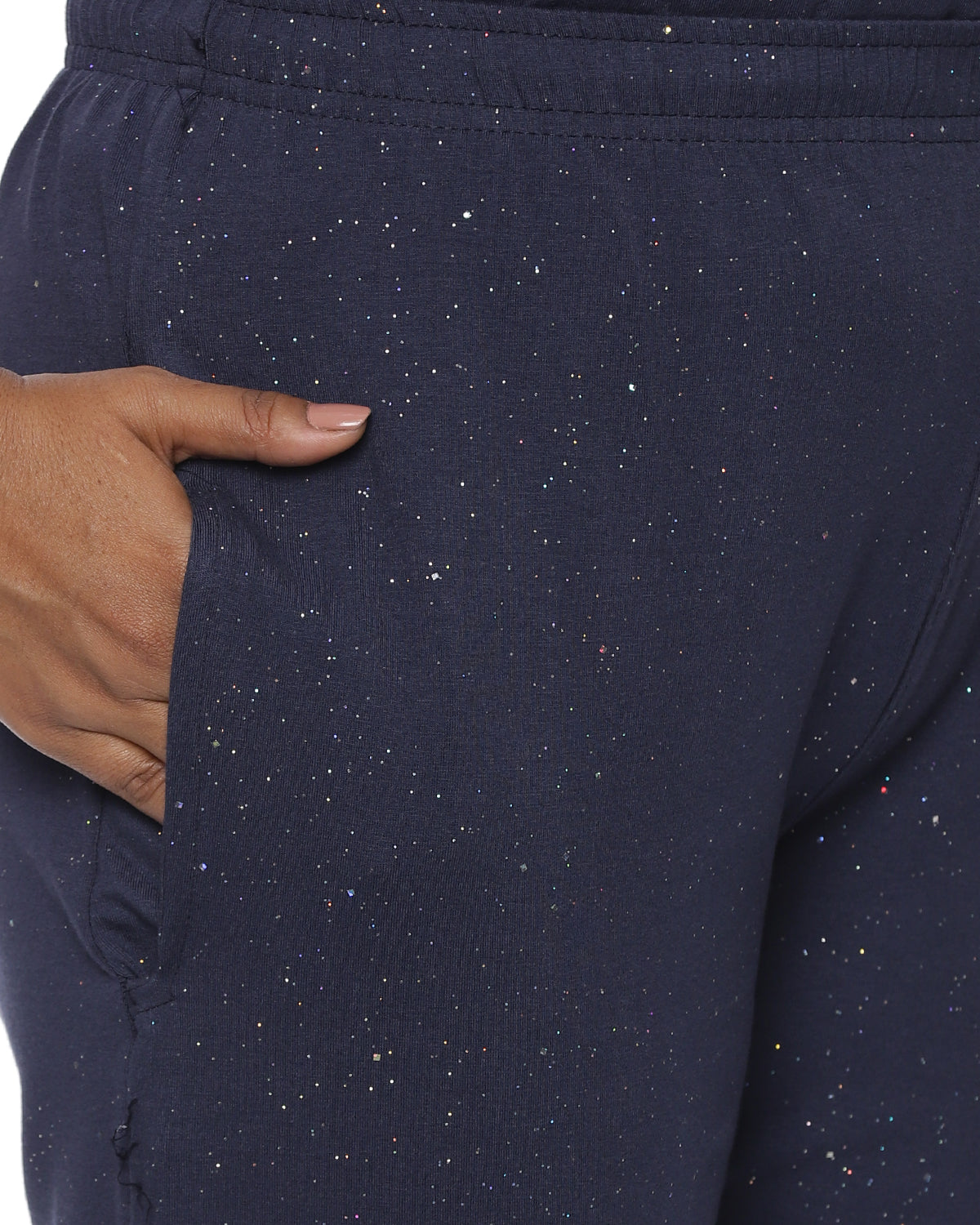 Glitter Navy Zipless Feeding Pant Set