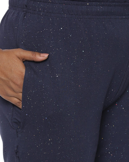 Glitter Navy Zipless Feeding Pant Set